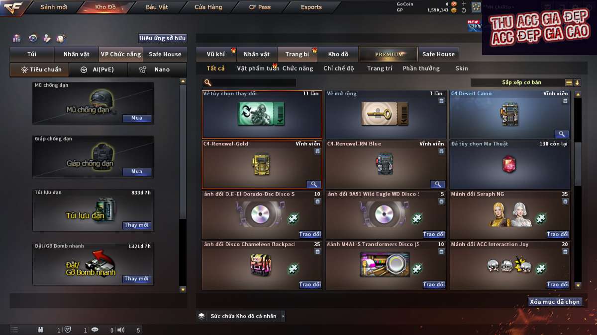 shop acc cf uy tin gia re